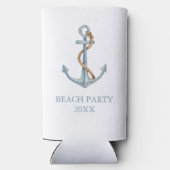 blauw anker met touw gepersonaliseerd (Achterkant)