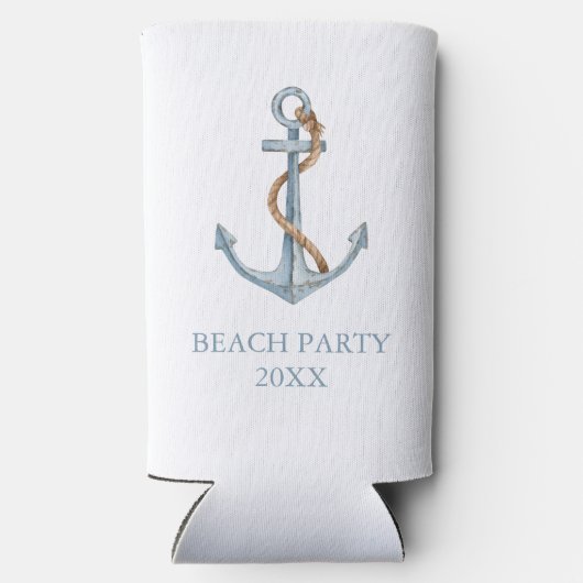 blauw anker met touw gepersonaliseerd (Achterkant)