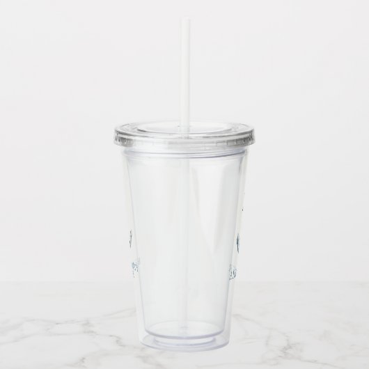  blauw anker met touw gepersonaliseerd acryl drinkbeker (Rechts)