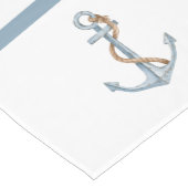 blauw anker met touw gepersonaliseerd medium tafelloper (Hoek)