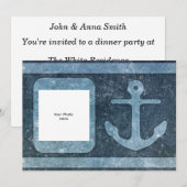 Blauw Anker toevoegen Tekst/Foto Kaart (Voorkant / Achterkant)