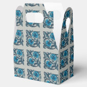  blauw antiek bloemenkunst ambachten rustiek bedankdoosjes (Geopend)