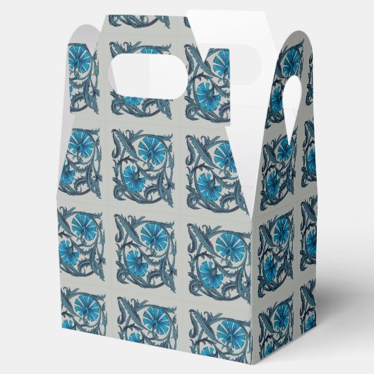 blauw antiek bloemenkunst ambachten rustiek bedankdoosjes (Geopend)