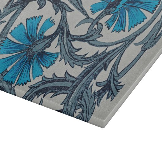  blauw antiek bloemenkunst ambachten rustiek snijplank (Hoek)