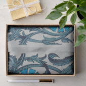 blauw antiek bloemenkunst ambachten rustiek tissuepapier (Geschenk)