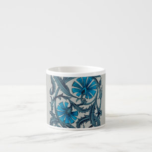 Blauw antiek bloemkunst roestig tegeldecor espresso kop