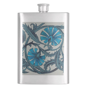 Blauw antiek bloemkunst roestig tegeldecor flacon