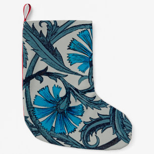 Blauw antiek bloemkunst roestig tegeldecor kleine kerstsok