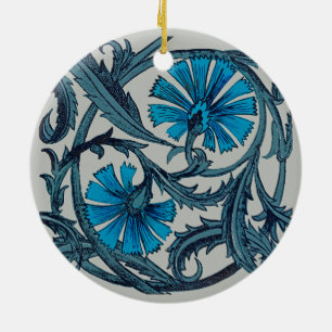  blauw antiek bloemontwerp voor grafische doeleind keramisch ornament