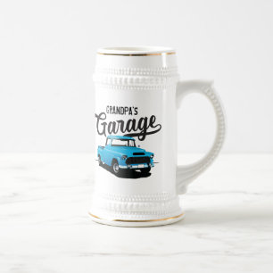Blauw antiek truck aangepaste bierpul