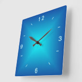 Blauw Aqua Verlichte Ontwerp > Gewone Wandklok Vierkante Klok (Hoek)
