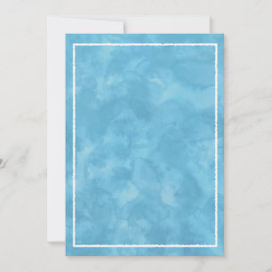 Blauw Aquarel Babyshower Rechthoek Sjabloon Kaart