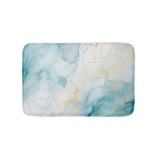 Blauw aquarel badmat (Voorkant)