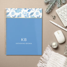 Blauw Aquarel Bloemmotief Stijlvol