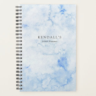 Blauw Aquarel Elegant Planner