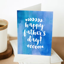 Blauw Aquarel Fijne Vaderdag