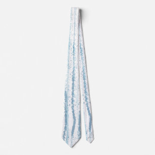 Blauw Aquarel Lijnpatroon Stropdas