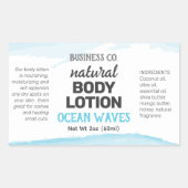 Blauw aquarel Wraparound Product Label (Voorkant)