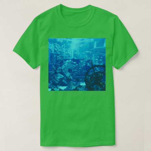 Blauw aquarium t-shirt (Design voorkant)
