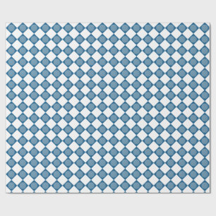 Blauw Argyle Golfpatroon Inpakpapier
