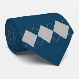 Blauw Argyle patroon Stropdas
