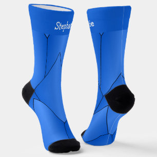 Blauw Art Deco Design Soksokken Sokken
