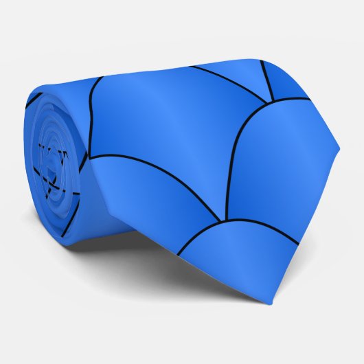 Blauw Art Deco Design Stropdas (Opgerold)