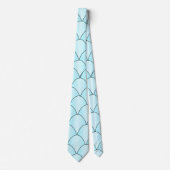 Blauw Art Deco Design Stropdas (Voorkant)