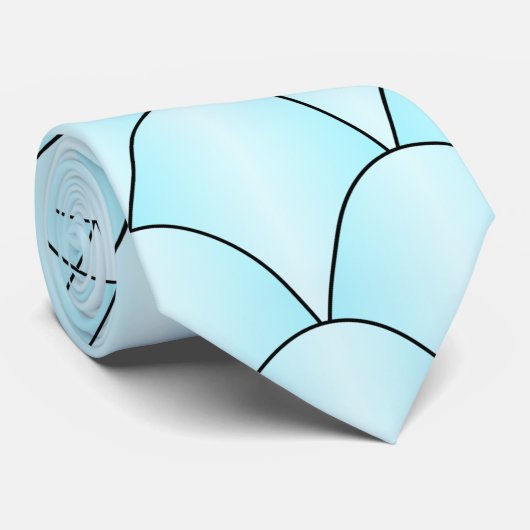 Blauw Art Deco Design Stropdas (Opgerold)