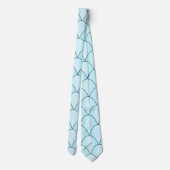 Blauw Art Deco Design Stropdas (Achterkant)