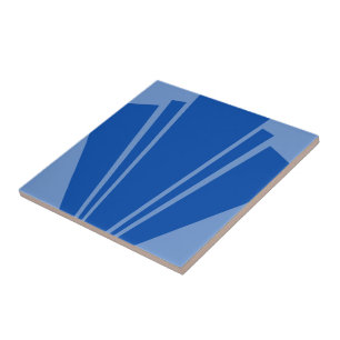 Blauw Art Deco Design Tegeltje