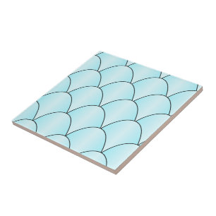Blauw Art Deco Design Tegeltje
