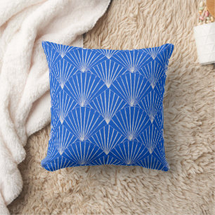 Blauw Art Deco ontwerp Kussen