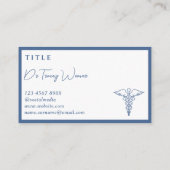  blauw arts visitekaartje (Achterkant)