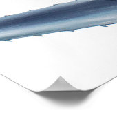 Blauw asachtig acrylverf poster (Hoek)