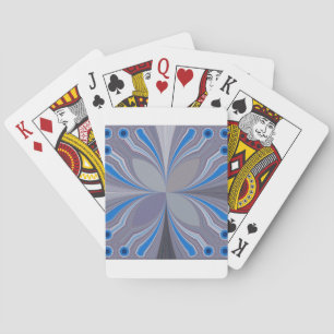 Blauw Asgrijs Stippen Textuur Kunstprint Speelkaarten