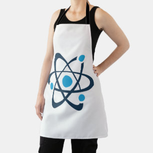 Blauw Atoom Wetenschap Design Schort