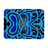 Blauw Azteeks Masker Magneet (Horizontaal)