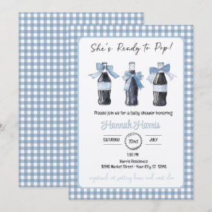 Blauw Baby Frisdrank Klaar om te POP Baby Shower Kaart