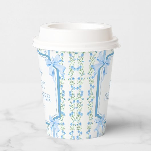  blauw baby meisje douche papieren bekers (Rechts)