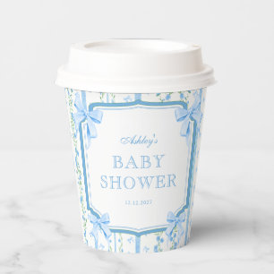  blauw baby meisje douche papieren bekers