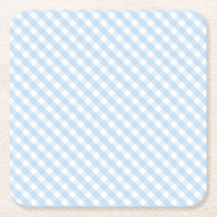 blauw baby partij douche decor vierkante kartonnen onderzetter