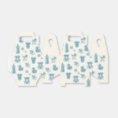 Blauw Baby shower Bedankdoosjes (Uitgevouwen)