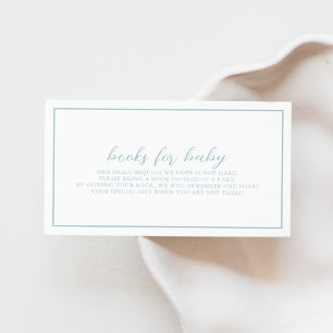Blauw Baby shower Boeken voor Baby Enclosure Kaart