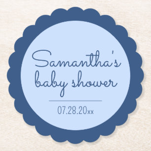 Blauw Baby shower geschulpte Onderzetters