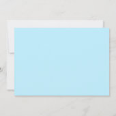 Blauw Baby shower invullen Kaart (Achterkant)