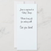 blauw Baby shower Kaart (Achterkant)