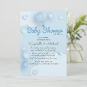 Blauw Baby shower Kaart (Staand voorkant)
