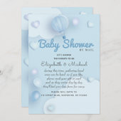 Blauw Baby shower Kaart (Voorkant / Achterkant)