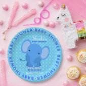 Blauw Baby shower papier Bord (Feest)